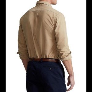 Chaps Classic-Fit Broadcloth Solid Button-Down Collar Dress Shirt, size L